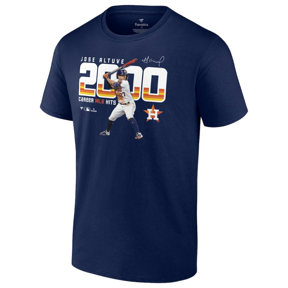 Jose Altuve Houston Astros Fanatics 2,000 Career Hits T-Shirt for sale