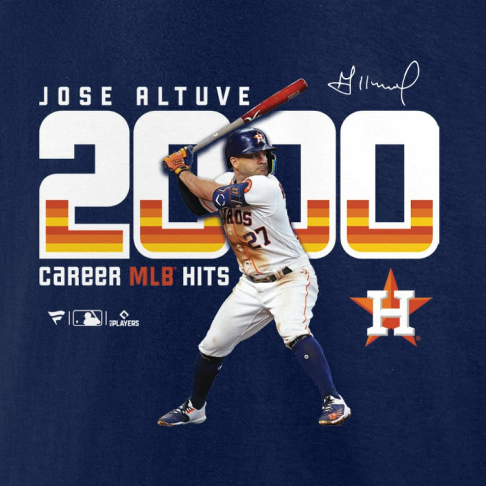 Jose Altuve Houston Astros Fanatics 2,000 Career Hits T-Shirt for sale