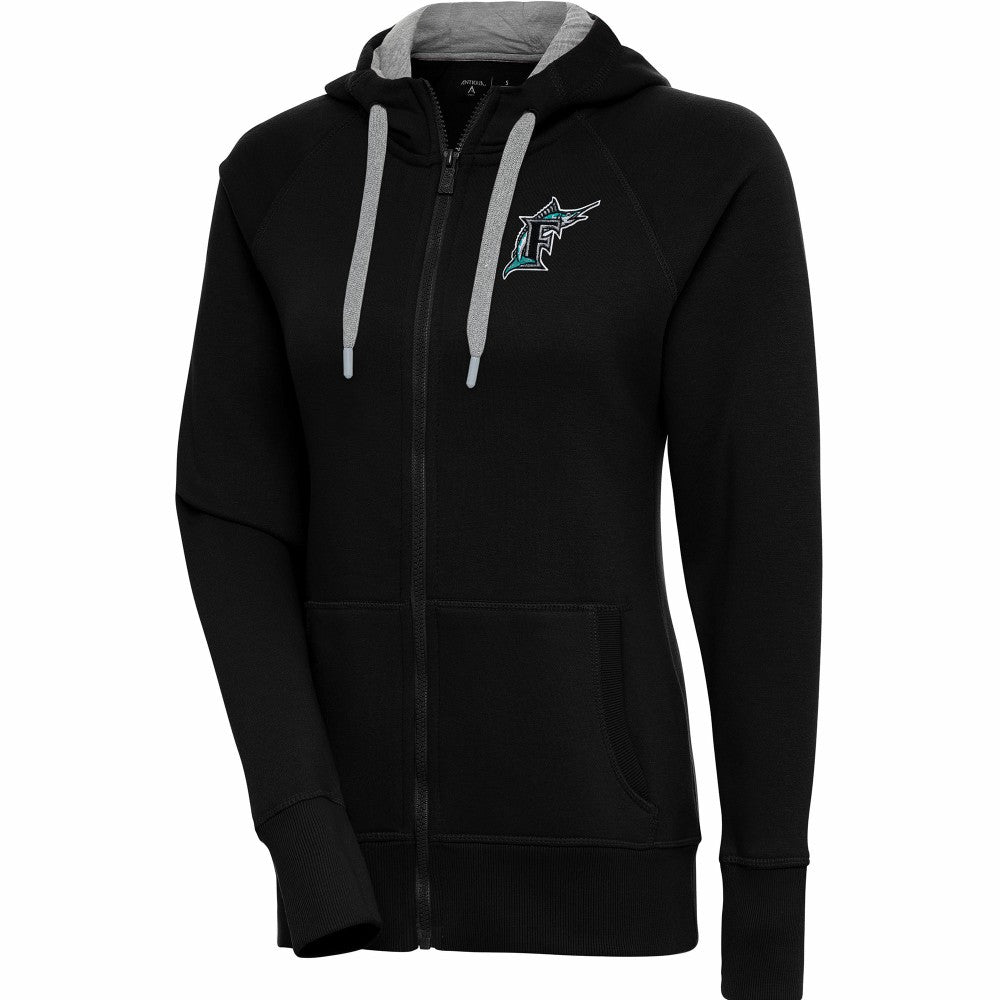 Florida Marlins Antigua Women's Cooperstown Collection Victory Raglan Full-Zip Hoodie Discount