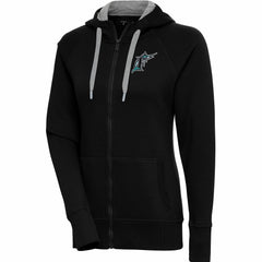Florida Marlins Antigua Women's Cooperstown Collection Victory Raglan Full-Zip Hoodie Discount