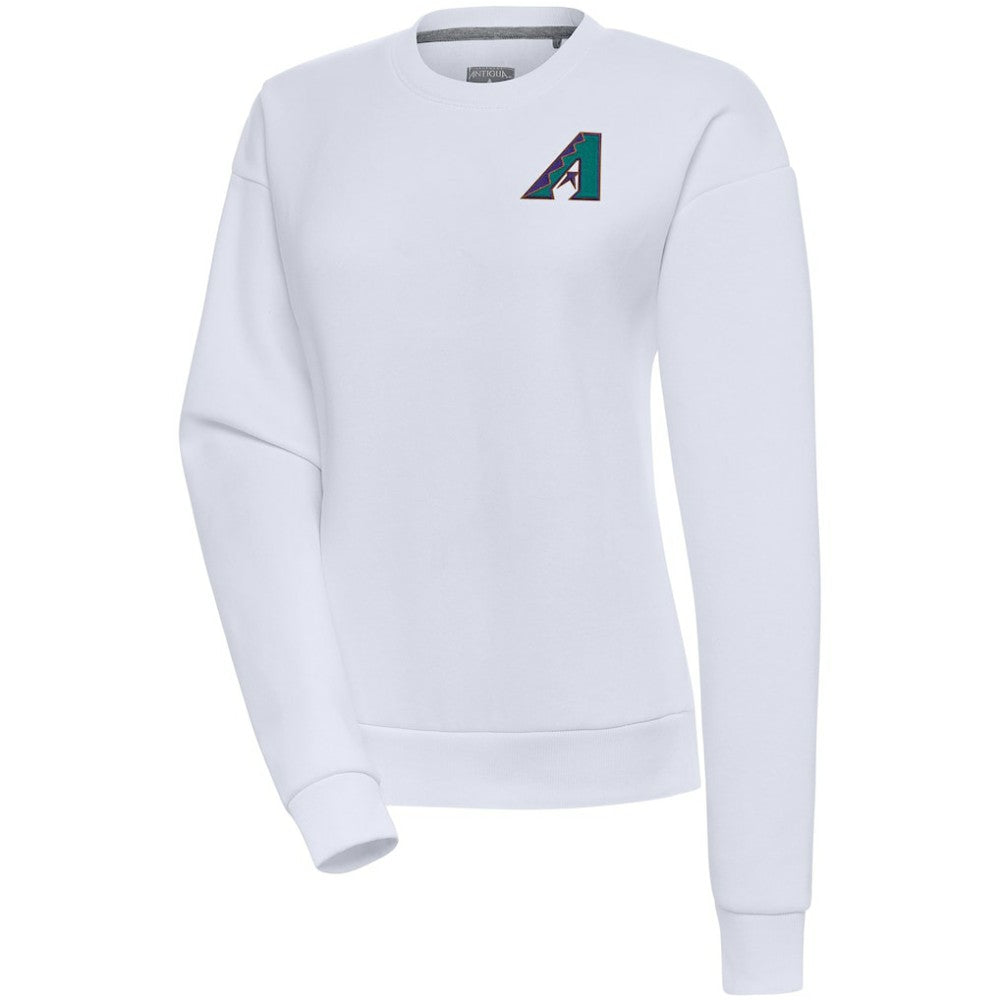 Arizona Diamondbacks Antigua Women's Cooperstown Victory Crewneck Pullover Sweatshirt for sale