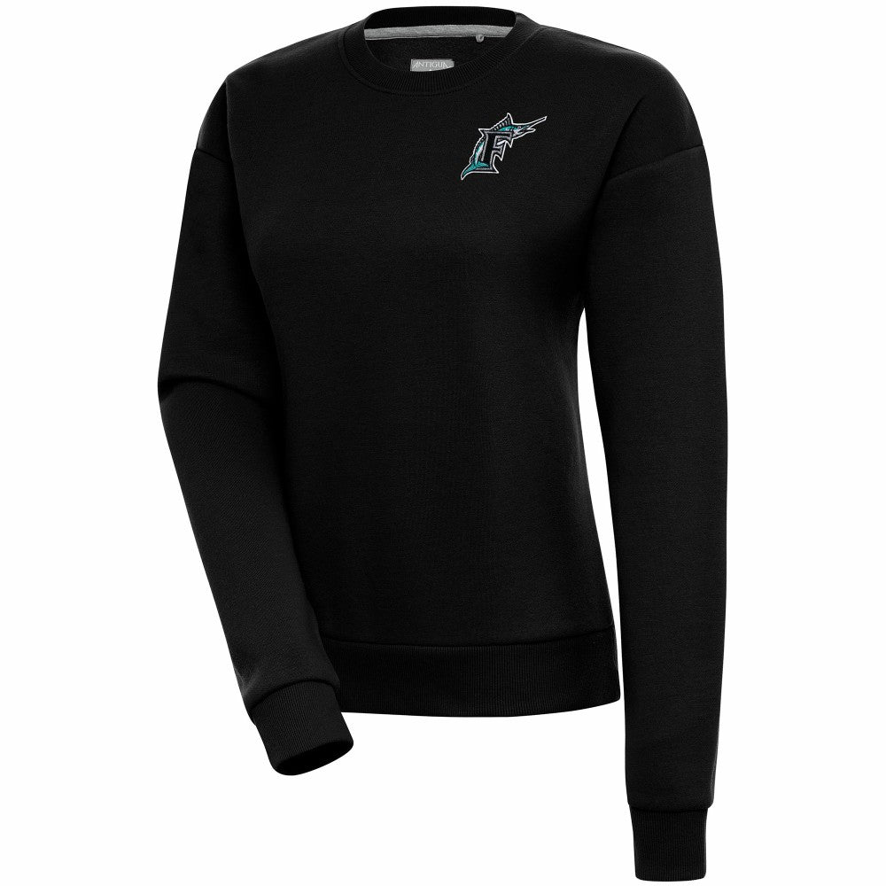 Florida Marlins Antigua Women's Cooperstown Victory Crewneck Pullover Sweatshirt for sale