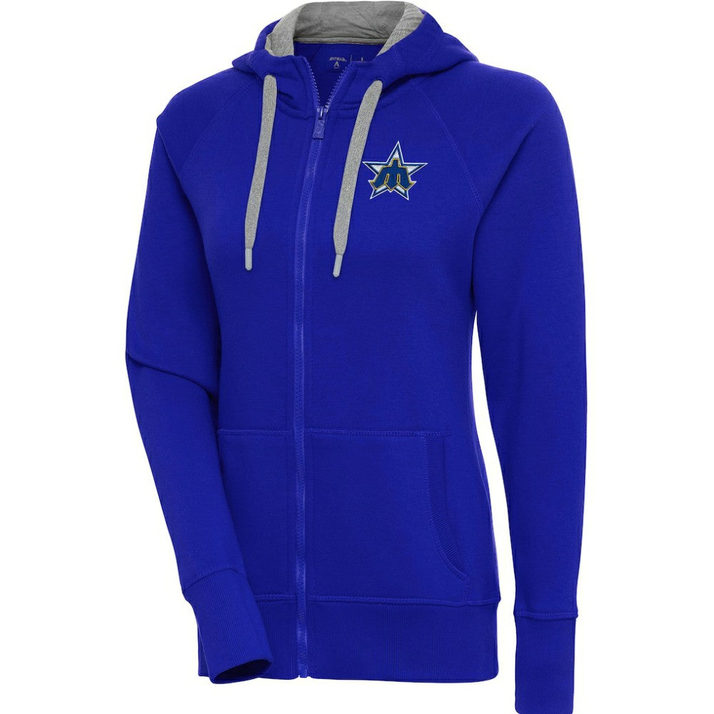 Seattle Mariners Antigua Women's Cooperstown Victory Full-Zip Hoodie Sale