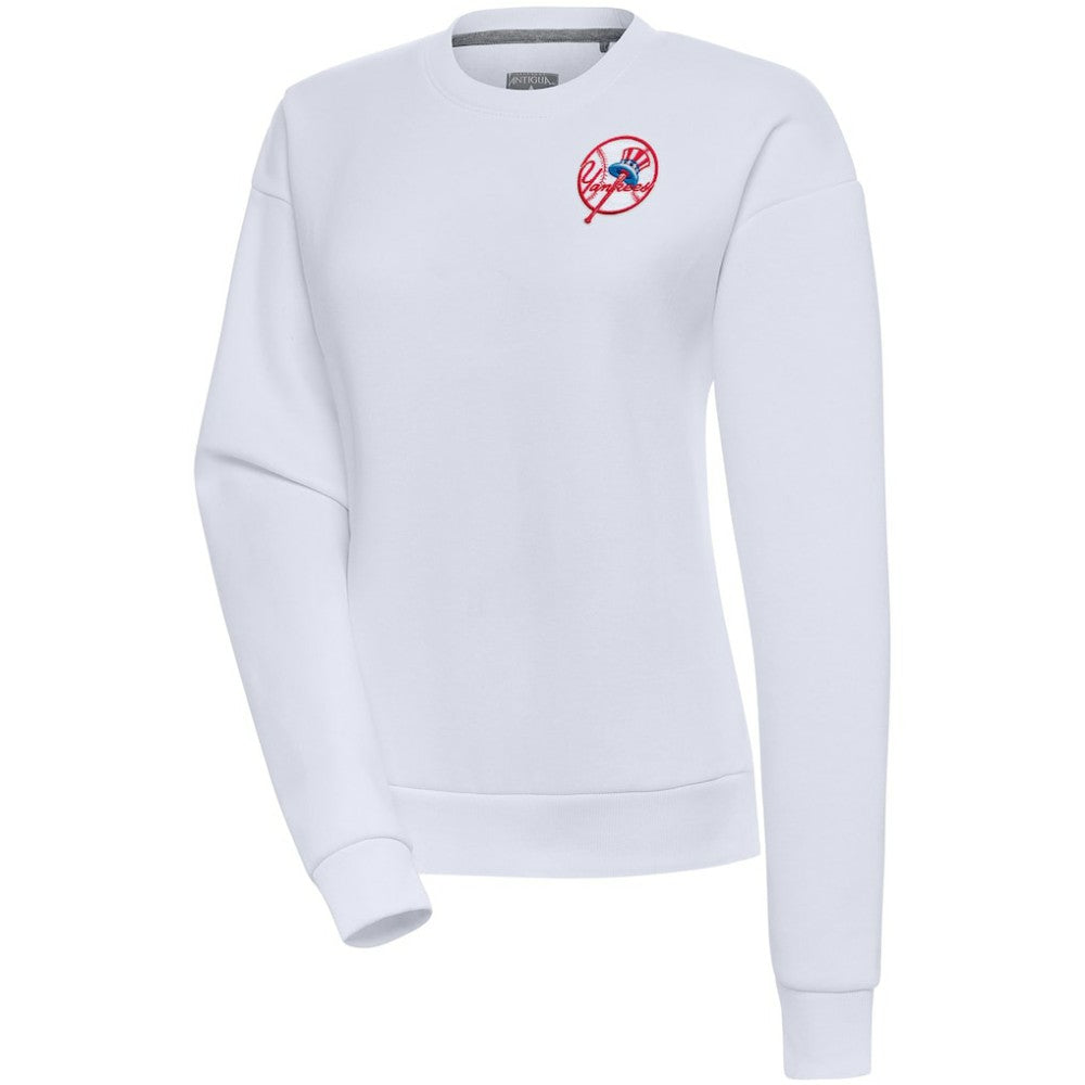 New York Yankees Antigua Women's Cooperstown Victory Crewneck Pullover Sweatshirt Outlet