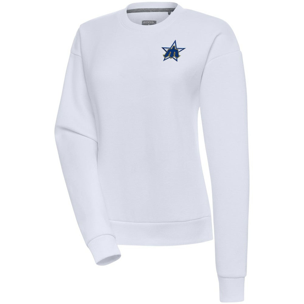 Seattle Mariners Antigua Women's Cooperstown Victory Crewneck Pullover Sweatshirt Sale