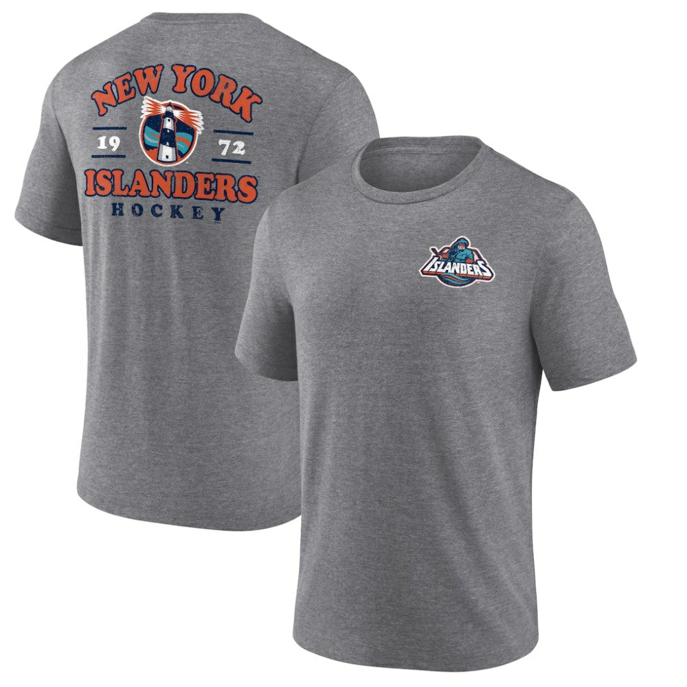 New York Islanders Winger Tri-Blend T-Shirt - Heather Gray | NHL Clearance