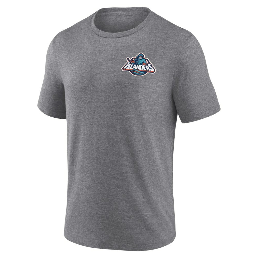 New York Islanders Winger Tri-Blend T-Shirt - Heather Gray | NHL Clearance