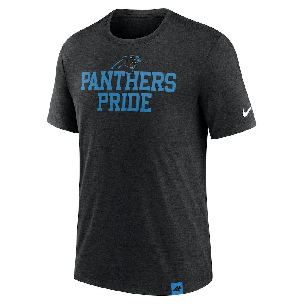 Carolina Panthers Blitz Tri-Blend T-Shirt - Heather Black - Nike