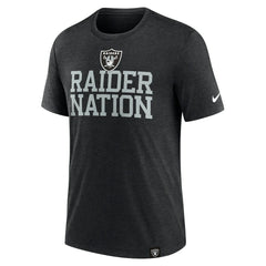 Las Vegas Raiders Blitz Tri-Blend T-Shirt - Heather Black - Nike