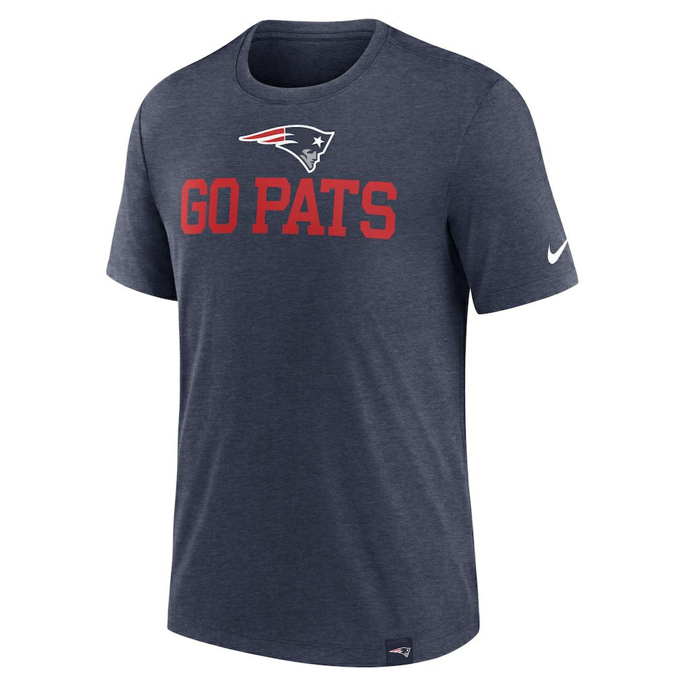 New England Patriots Blitz Tri-Blend T-Shirt - Heather Navy - Nike