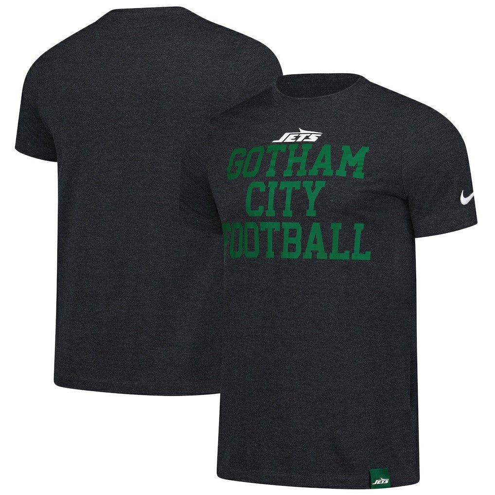 New York Jets Blitz Tri-Blend T-Shirt - Heather Black - Nike