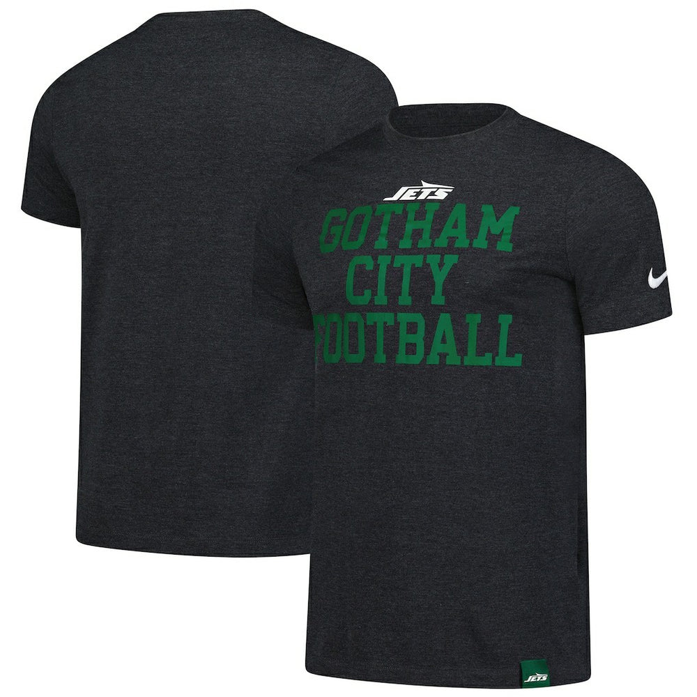 New York Jets Blitz Tri-Blend T-Shirt - Heather Black - Nike