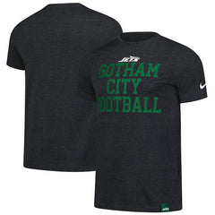 New York Jets Blitz Tri-Blend T-Shirt - Heather Black - Nike
