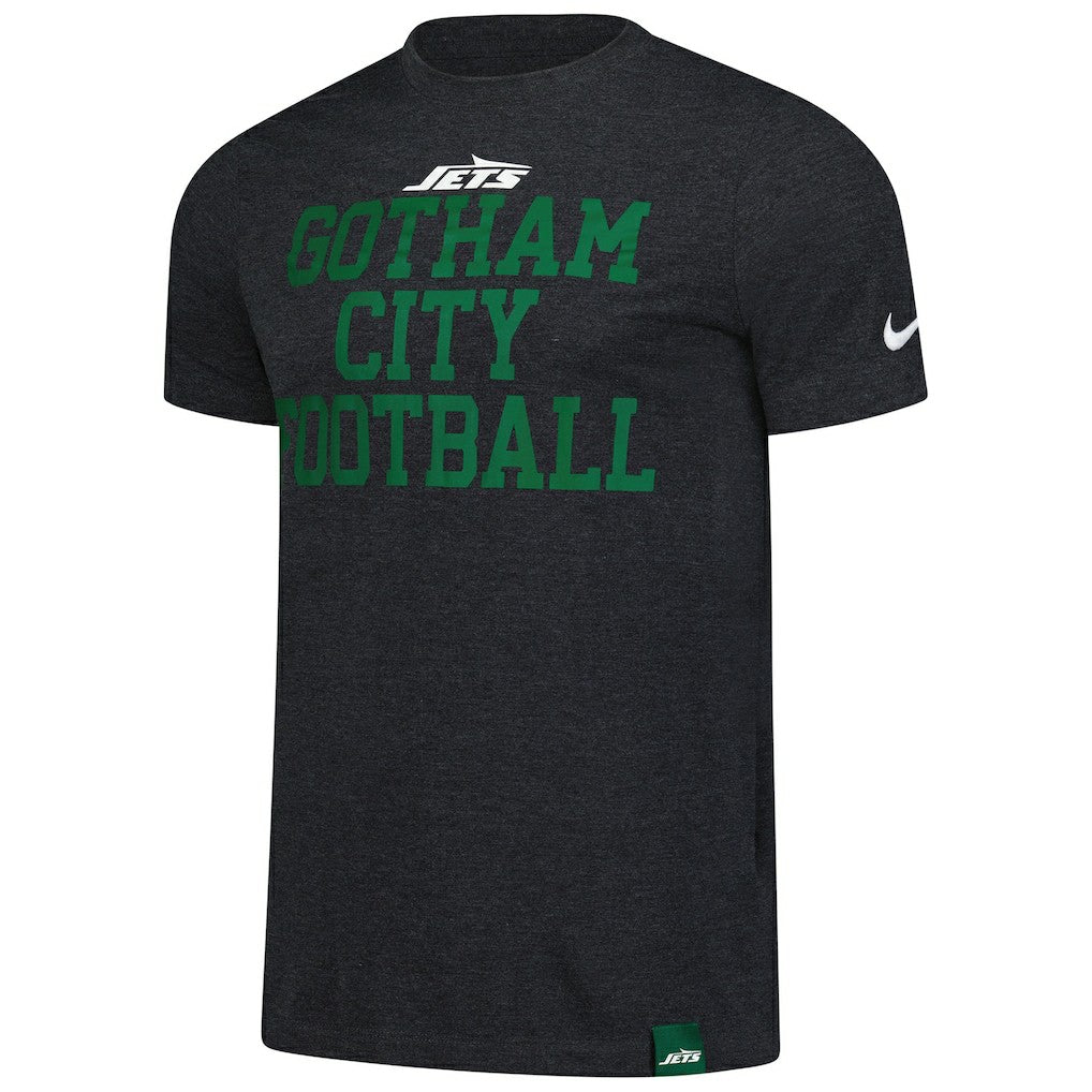 New York Jets Blitz Tri-Blend T-Shirt - Heather Black - Nike
