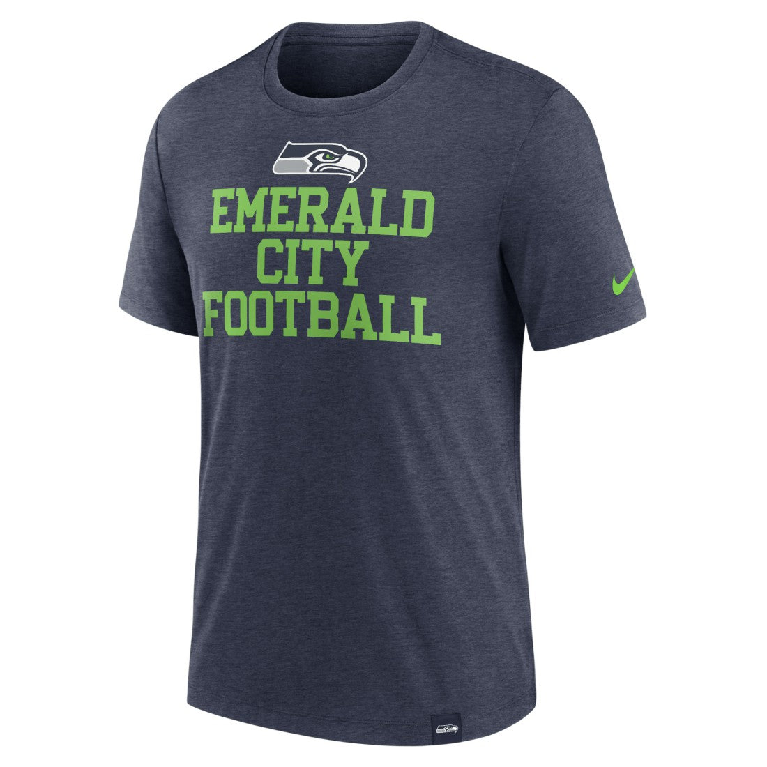 Seattle Seahawks Blitz Tri-Blend T-Shirt - Heather College Navy - Nike