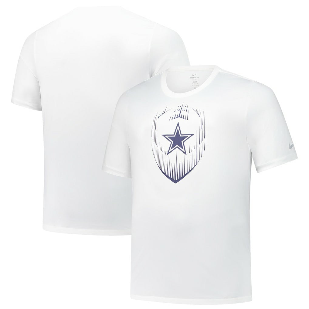Dallas Cowboys Big & Tall Blitz Legend Icon Performance T-Shirt - White - Nike