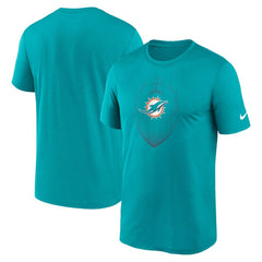 Miami Dolphins Big & Tall Blitz Legend Icon T-Shirt - Aqua - Nike