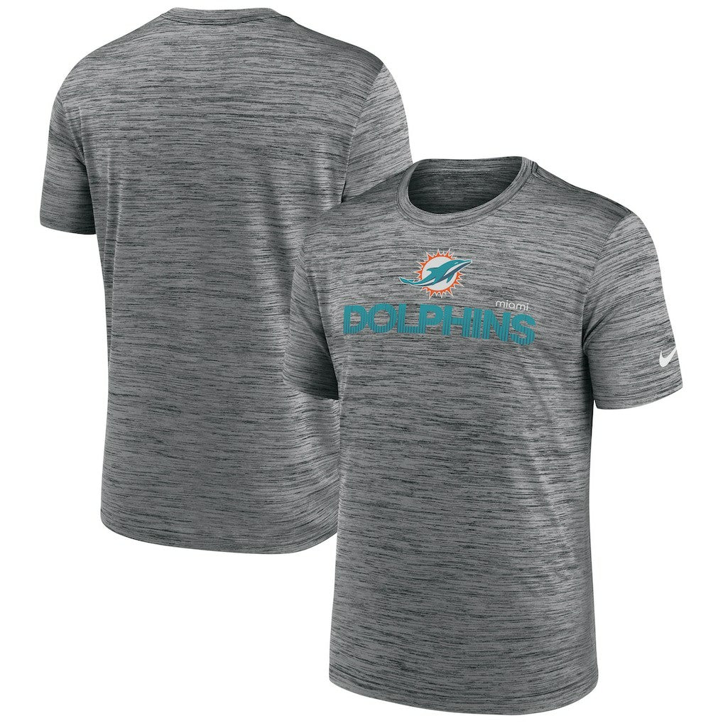 Miami Dolphins Blitz Velocity Modern Dri-FIT T-Shirt - Anthracite - Nike