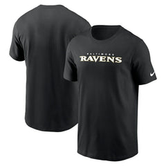 Baltimore Ravens Primetime Wordmark Essential T-Shirt - Black - Nike