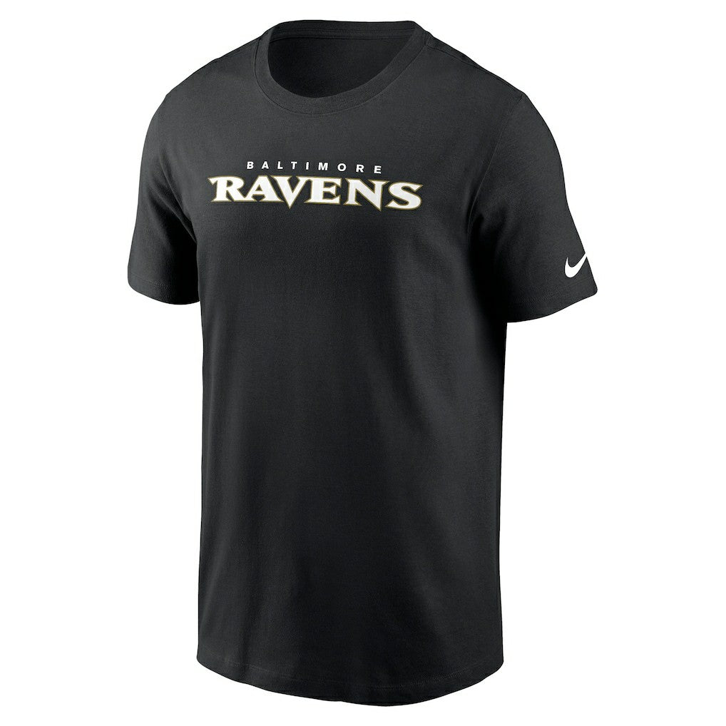 Baltimore Ravens Primetime Wordmark Essential T-Shirt - Black - Nike
