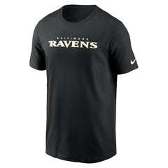 Baltimore Ravens Primetime Wordmark Essential T-Shirt - Black - Nike