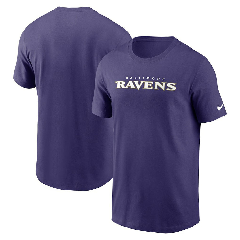 Baltimore Ravens Primetime Wordmark Essential T-Shirt - Purple - Nike