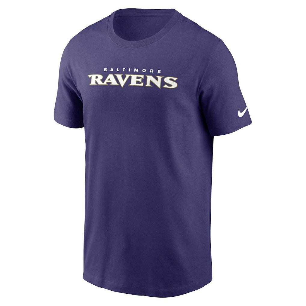 Baltimore Ravens Primetime Wordmark Essential T-Shirt - Purple - Nike
