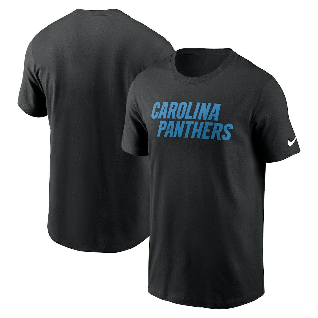 Carolina Panthers Primetime Wordmark Essential T-Shirt - Black - Nike