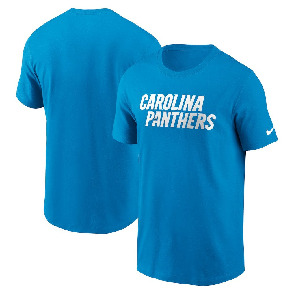 Carolina Panthers Primetime Wordmark Essential T-Shirt - Blue - Nike