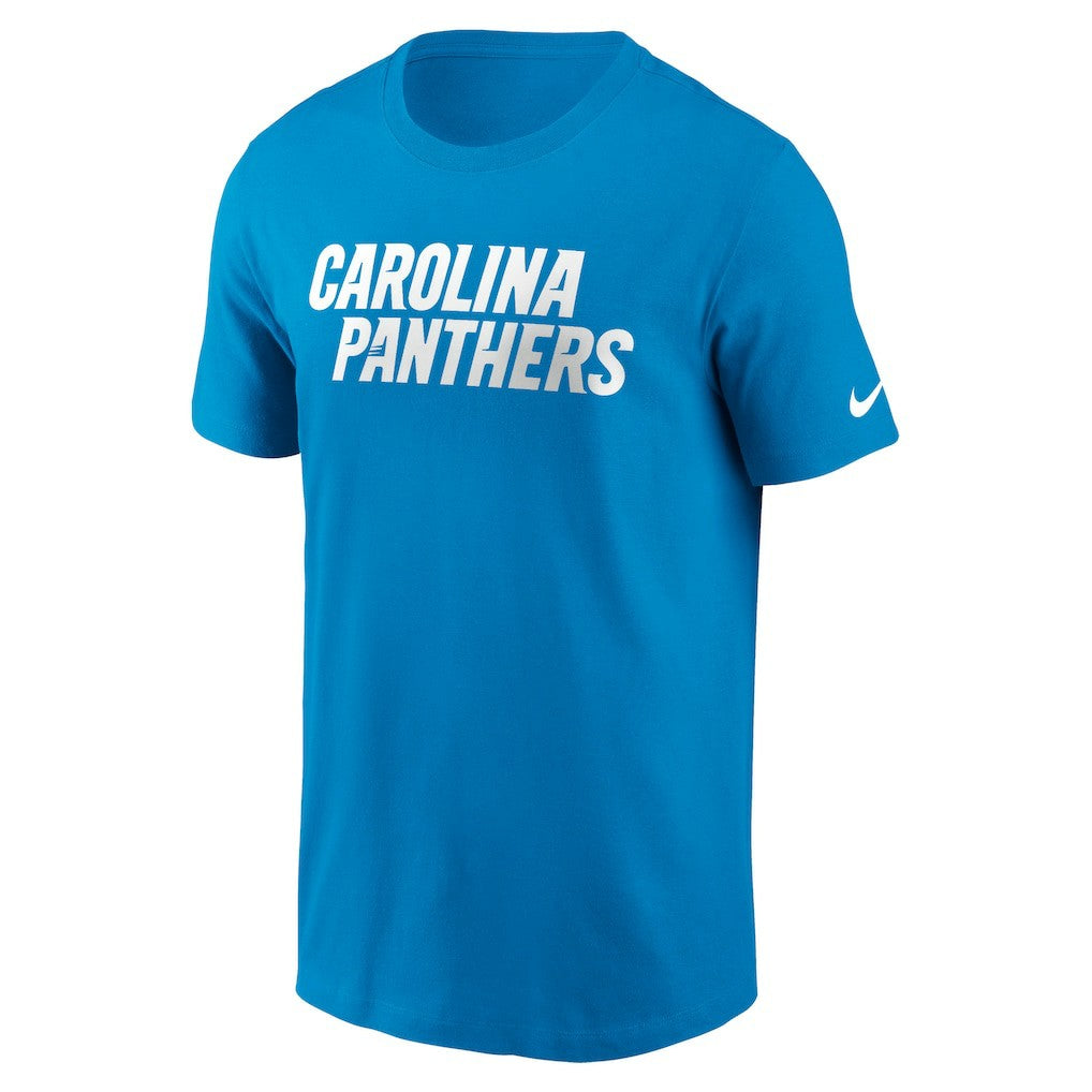 Carolina Panthers Primetime Wordmark Essential T-Shirt - Blue - Nike