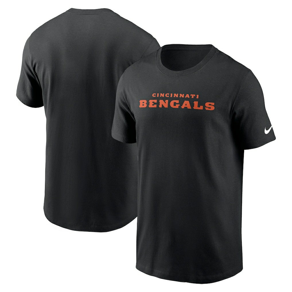 Cincinnati Bengals Primetime Wordmark Essential T-Shirt - Black - Nike