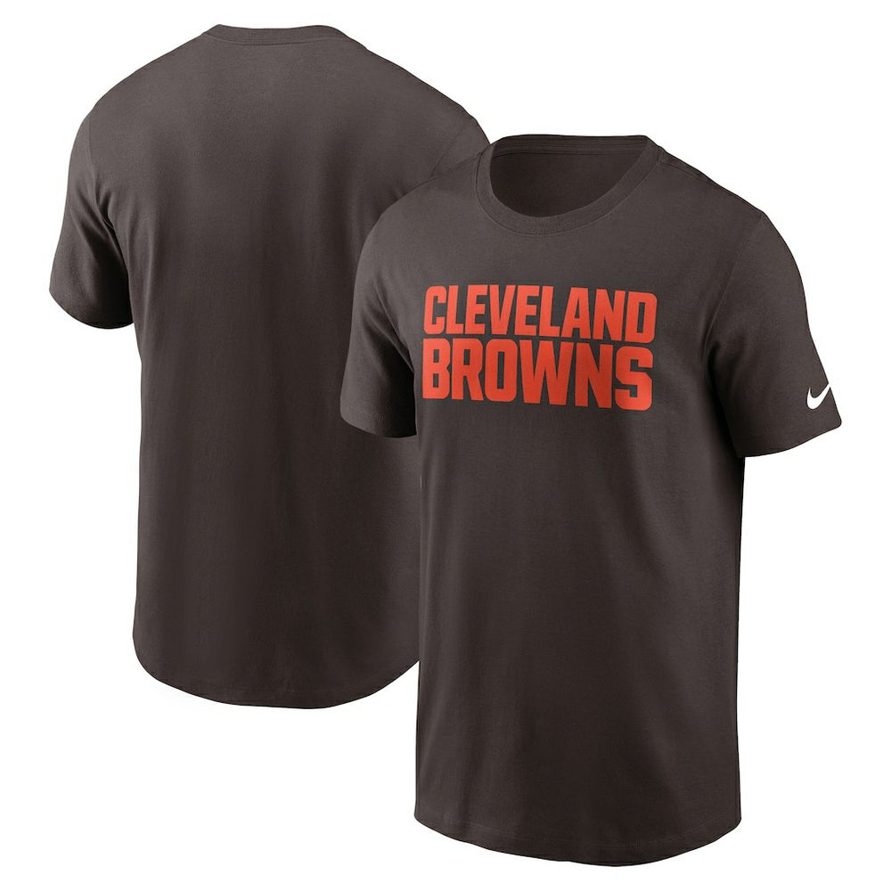 Cleveland Browns Primetime Wordmark Essential T-Shirt - Brown - Nike