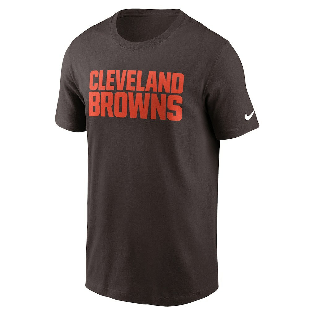 Cleveland Browns Primetime Wordmark Essential T-Shirt - Brown - Nike