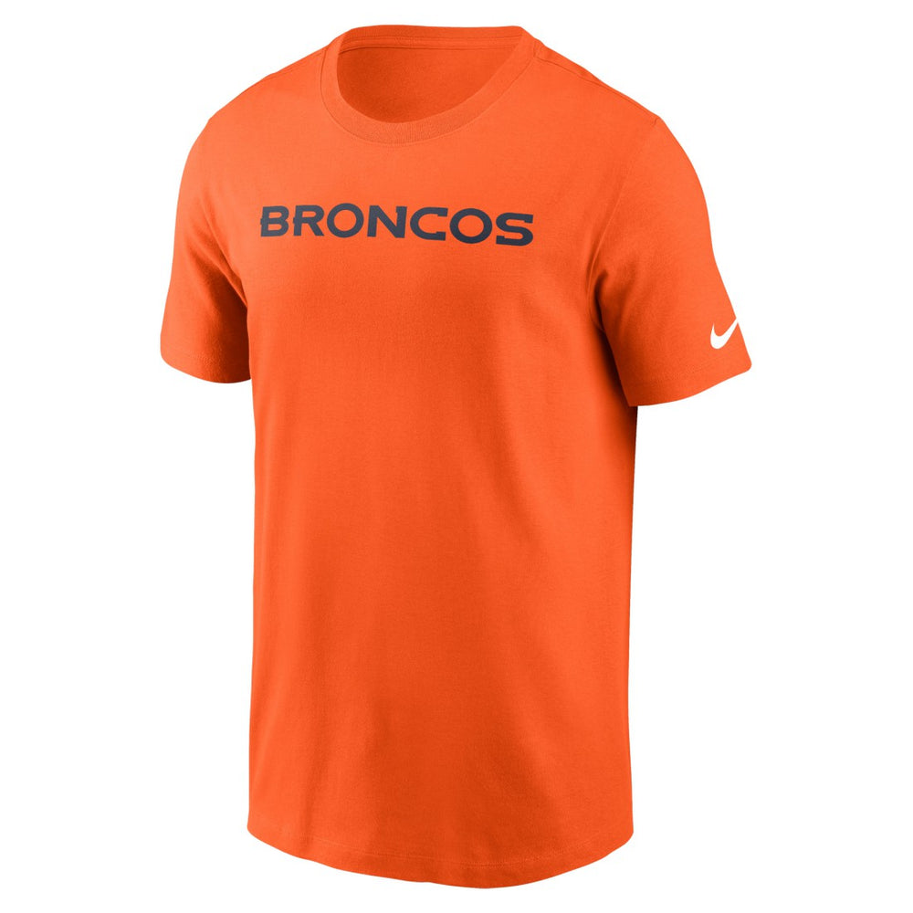 Denver Broncos Primetime Wordmark Essential T-Shirt - Orange - Nike