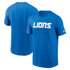 Detroit Lions Primetime Wordmark Essential T-Shirt - Blue - Nike