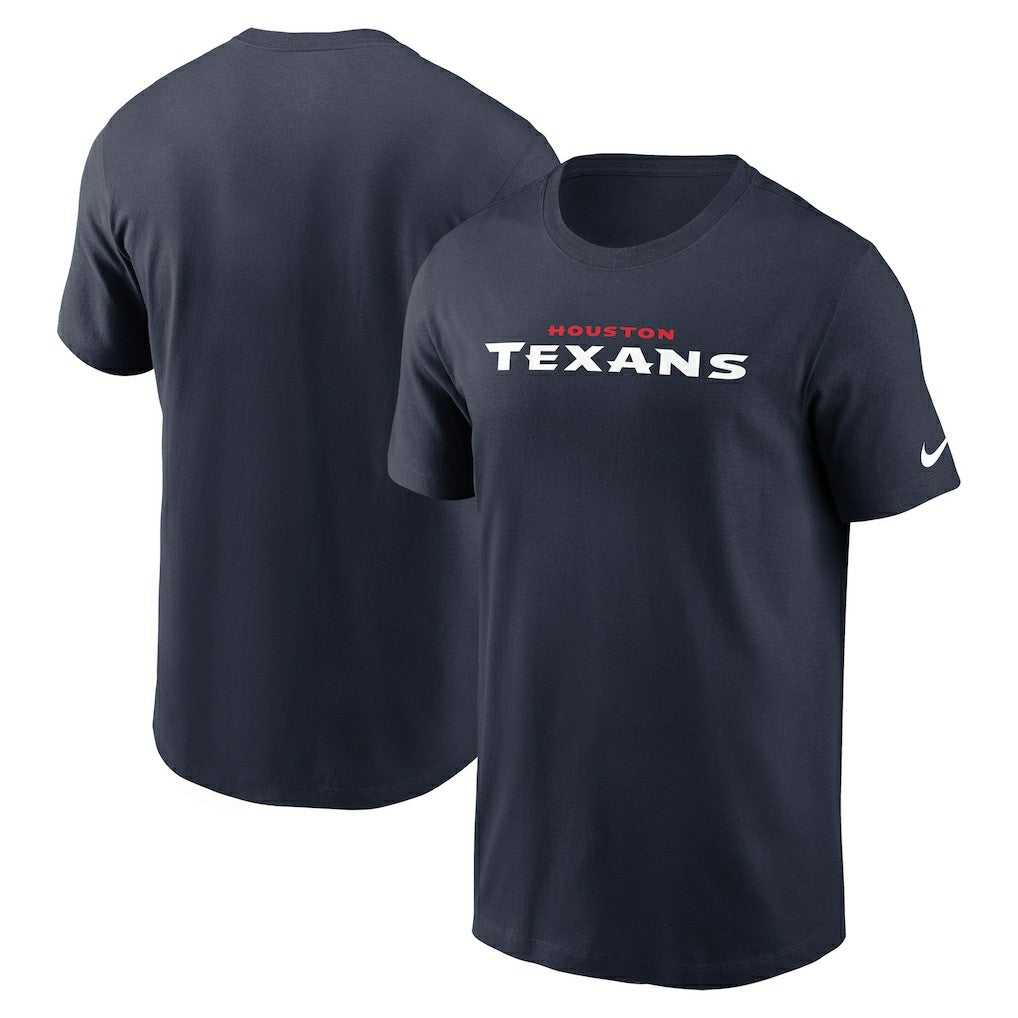 Houston Texans Wordmark Essential T-Shirt - Navy - Nike