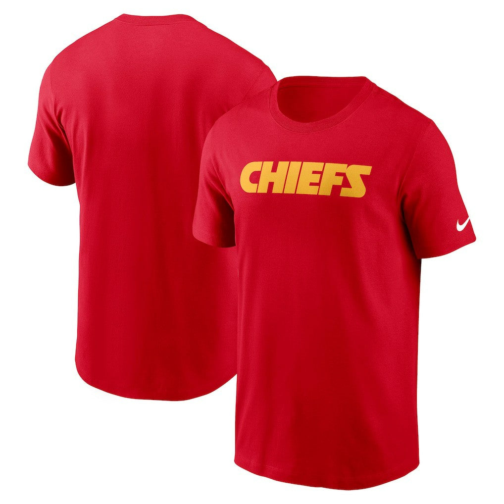 Kansas City Chiefs Primetime Wordmark Essential T-Shirt - Red - Nike