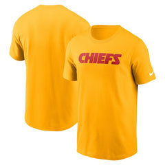 Kansas City Chiefs Primetime Wordmark Essential T-Shirt - Gold - Nike