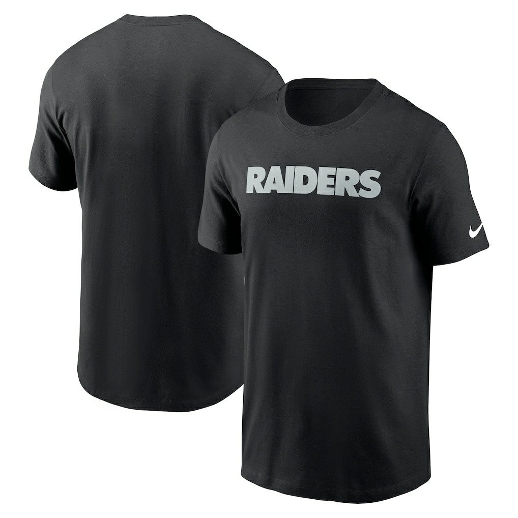 Las Vegas Raiders Primetime Wordmark Essential T-Shirt - Black - Nike