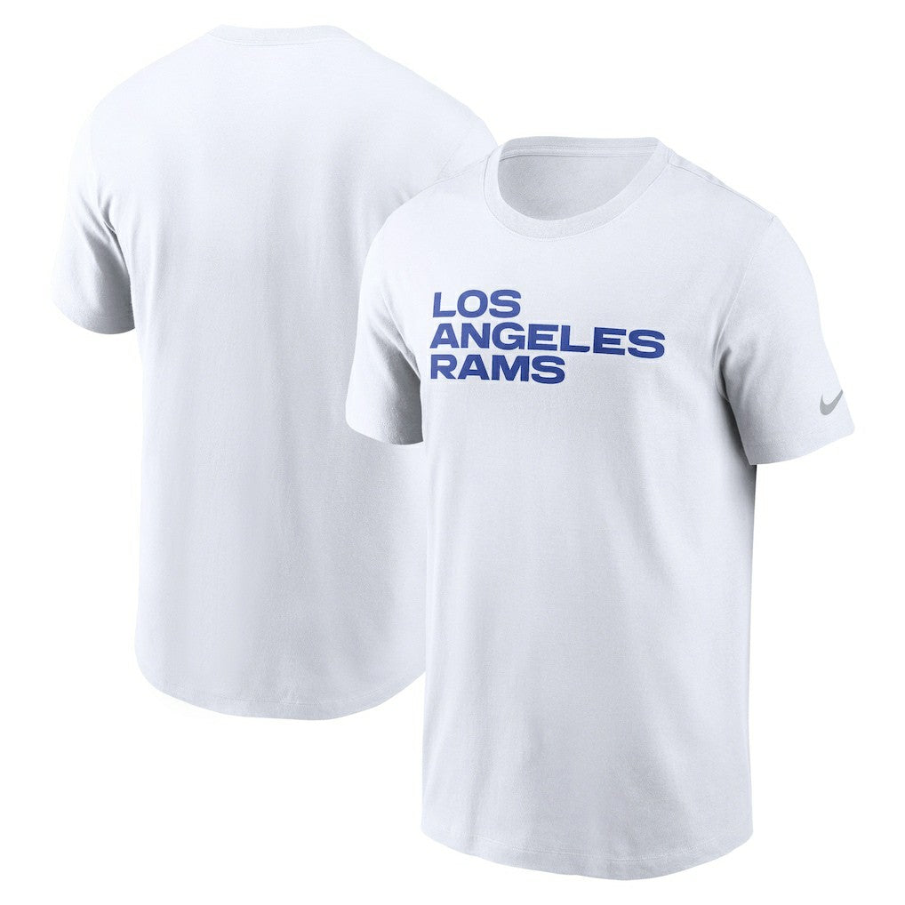 Los Angeles Rams Primetime Wordmark Essential T-Shirt - White - Nike