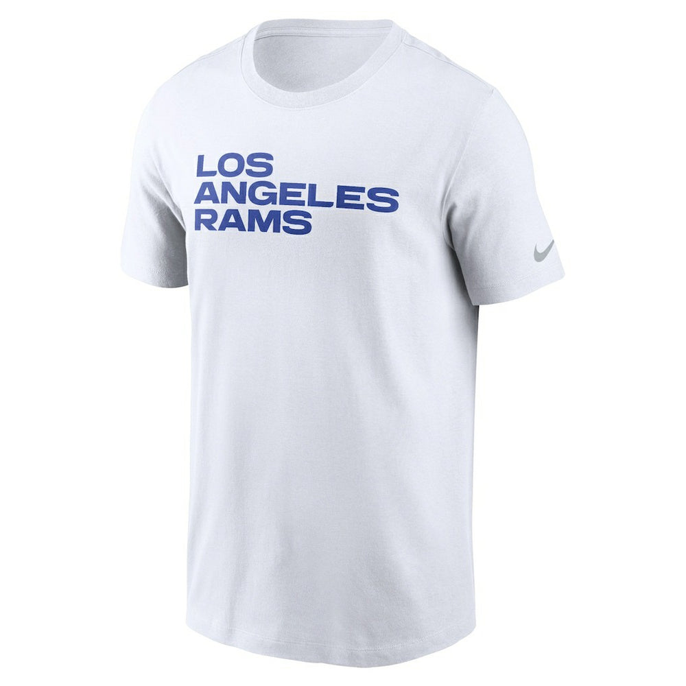 Los Angeles Rams Primetime Wordmark Essential T-Shirt - White - Nike