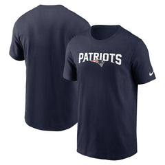 New England Patriots Primetime Wordmark Essential T-Shirt - Navy - Nike