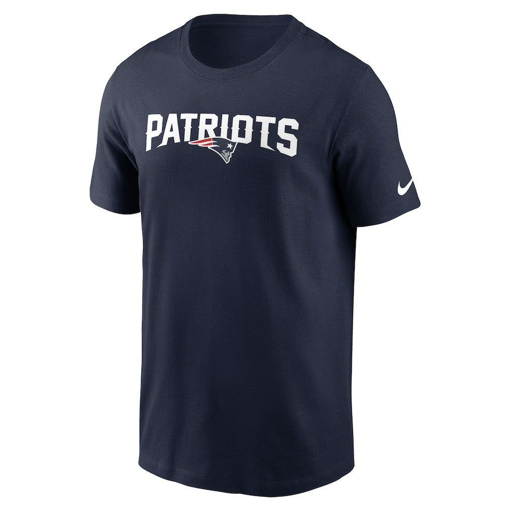 New England Patriots Primetime Wordmark Essential T-Shirt - Navy - Nike