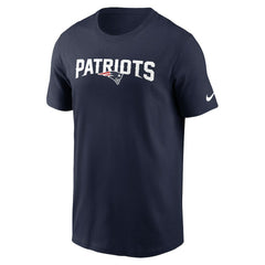New England Patriots Primetime Wordmark Essential T-Shirt - Navy - Nike