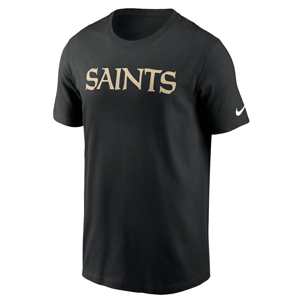 New Orleans Saints Primetime Wordmark Essential T-Shirt - Black - Nike