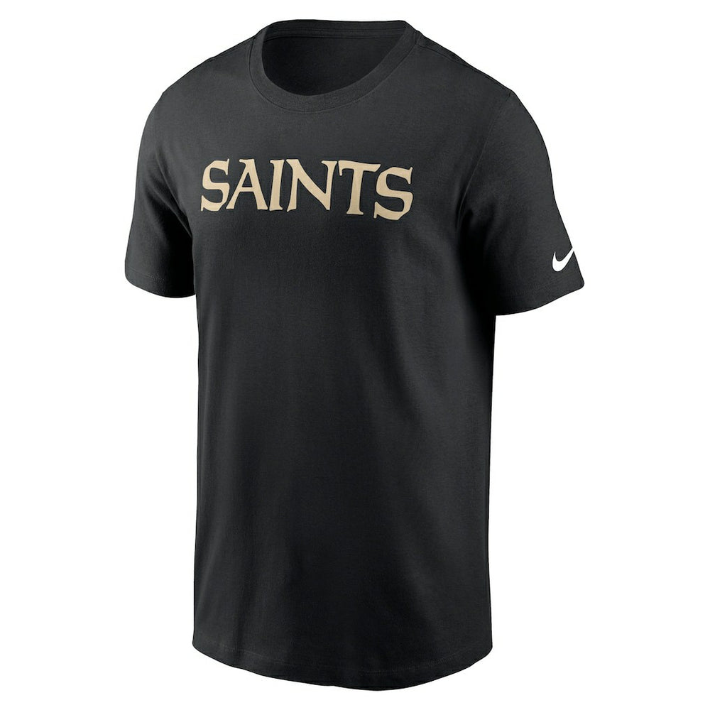 New Orleans Saints Primetime Wordmark Essential T-Shirt - Black - Nike