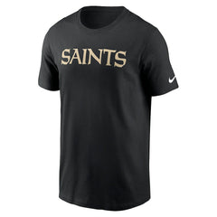 New Orleans Saints Primetime Wordmark Essential T-Shirt - Black - Nike