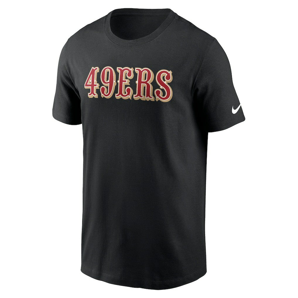 San Francisco 49ers Primetime Wordmark Essential T-Shirt - Black - Nike