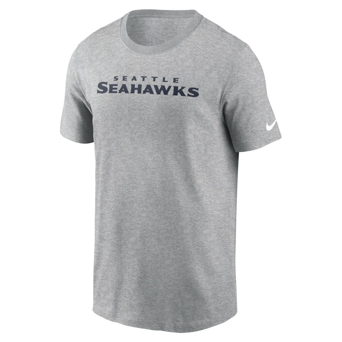 Seattle Seahawks Primetime Wordmark Essential T-Shirt - Heather Gray - Nike