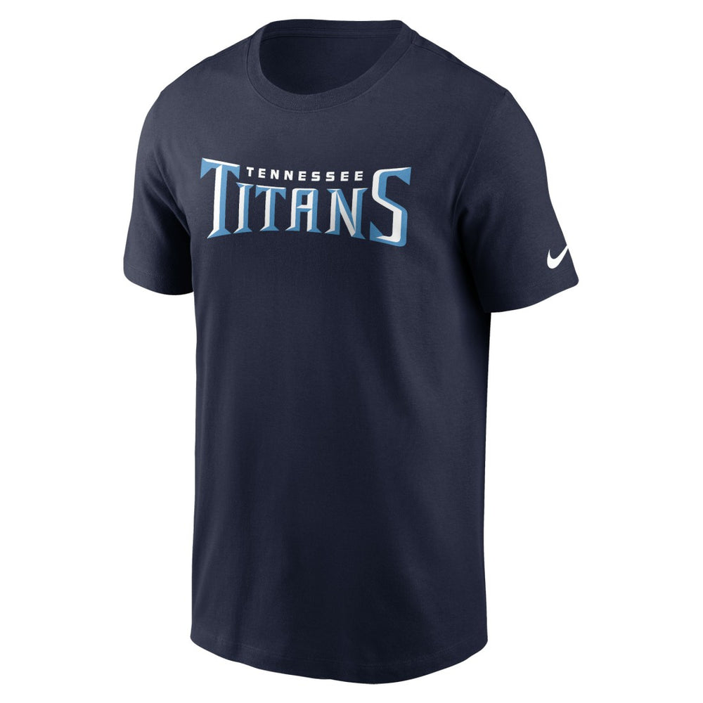 Tennessee Titans Primetime Wordmark Essential T-Shirt - Navy - Nike